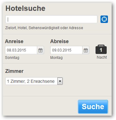 Hotels.com Hotelsuche